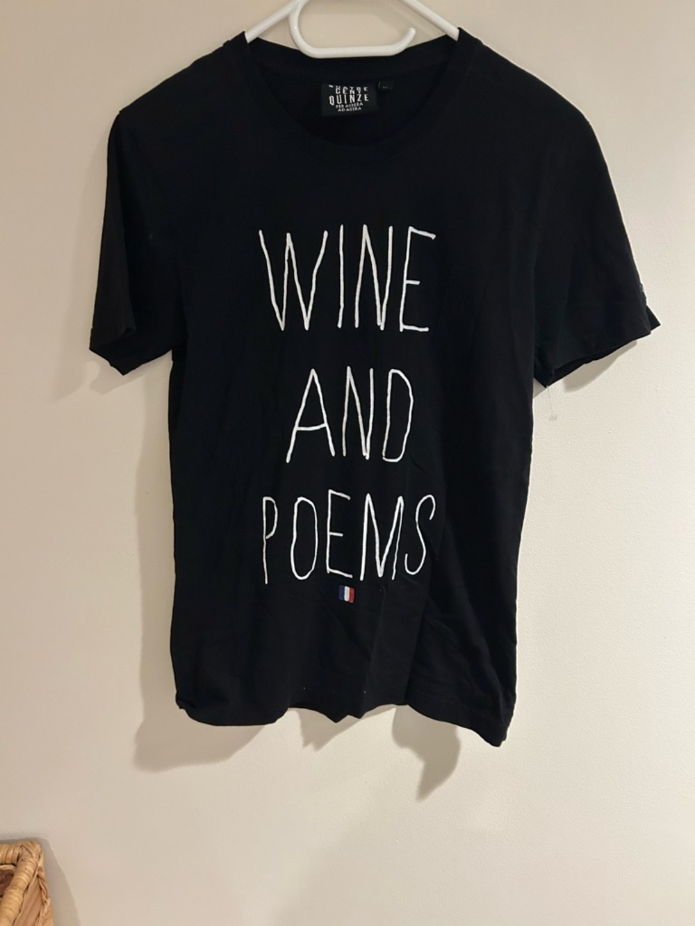Wine and Poems Short Sleeve Tee - Black
